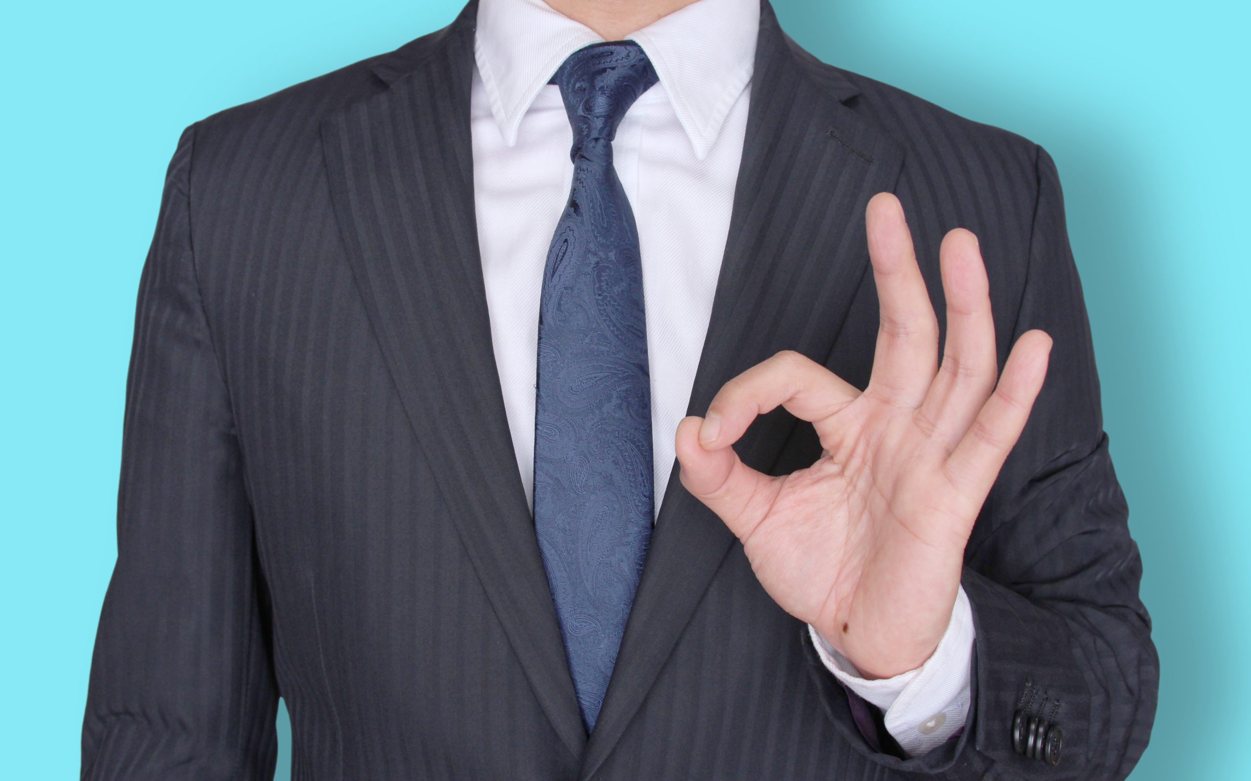 OKサインのビジネスマン